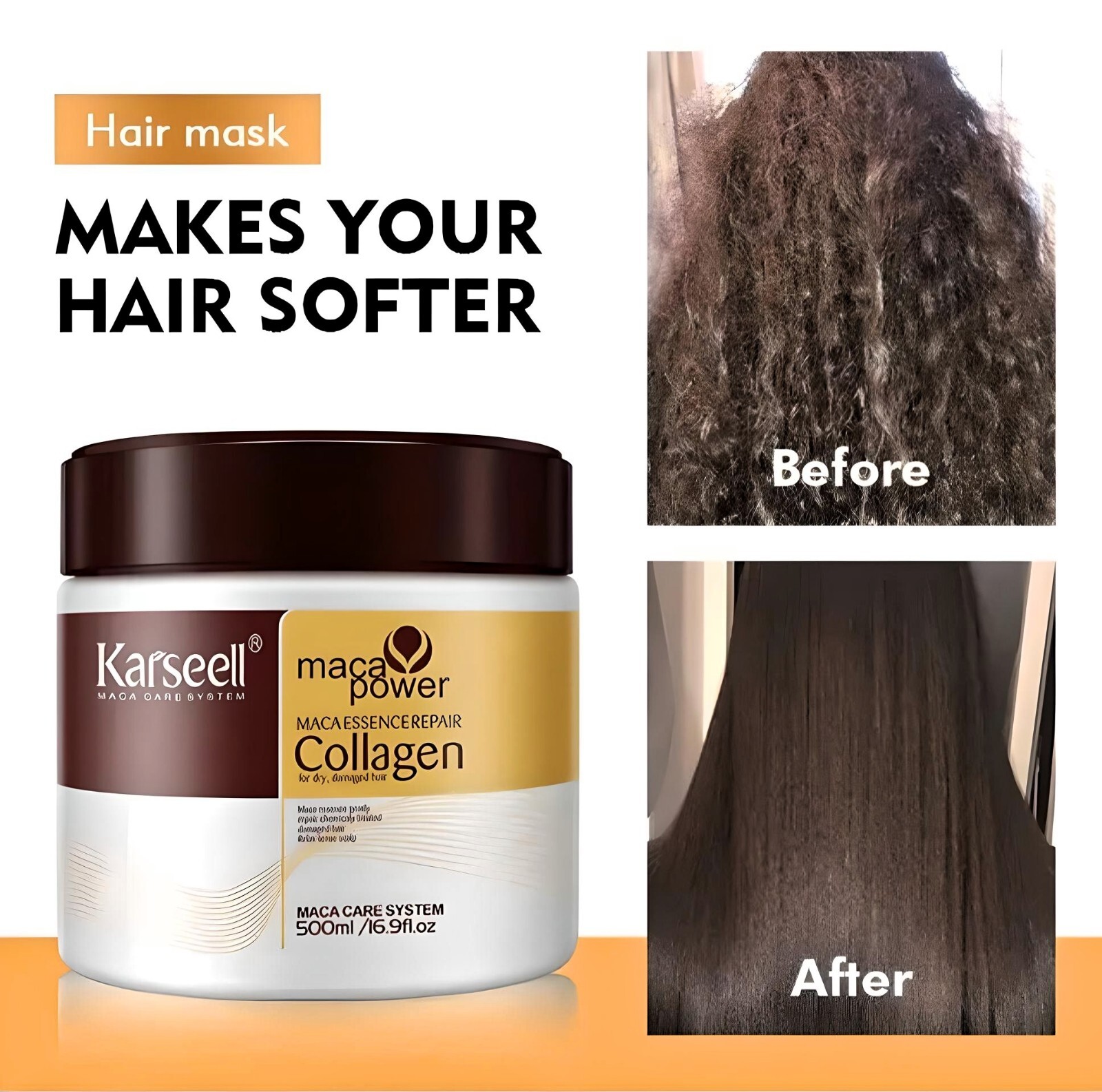 Hair Repair Mask With Argan Oil Fortifying Collagen And Keratin Detox Damage