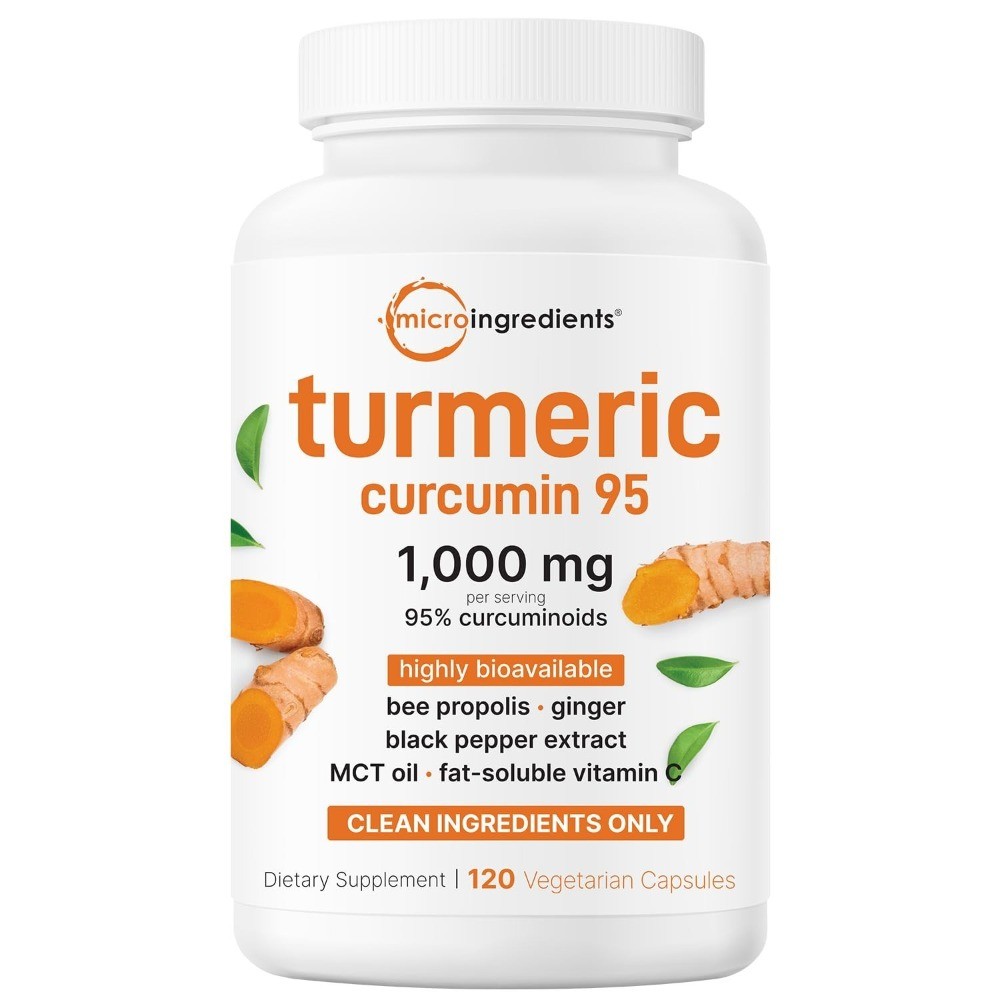 High Absorption Turmeric Curcumin 1000mg–95% Curcuminoids, Non-GMO,120 Capsules