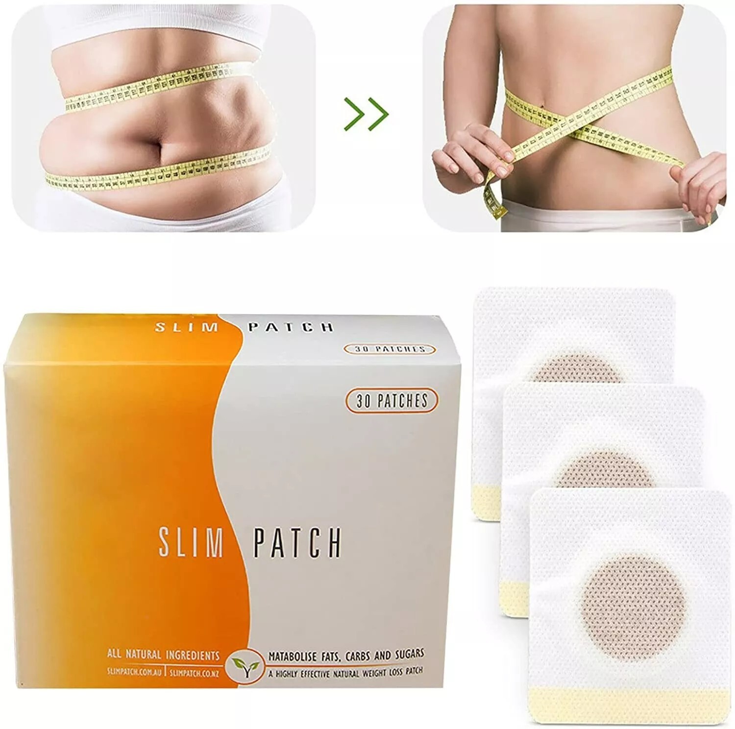 The Authentic & Original Slim Patch – Highly Effective Natural Weight Loss 30 Ct