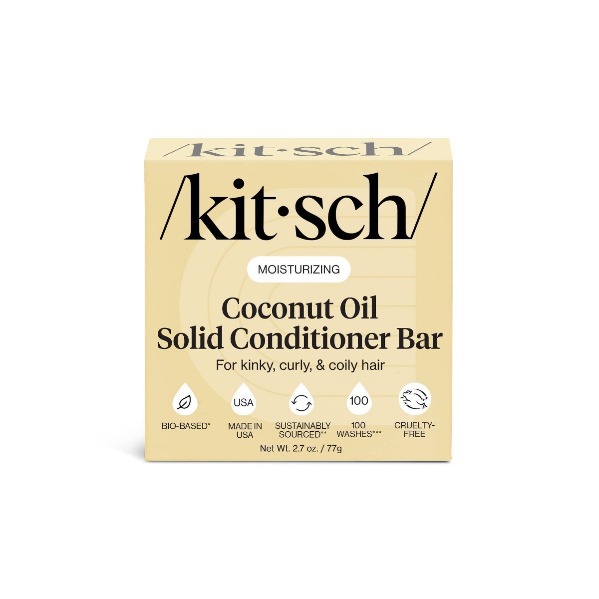 Kitsch Coconut Oil Deep-Moisturizing Solid Conditioner Bar – 2.7oz