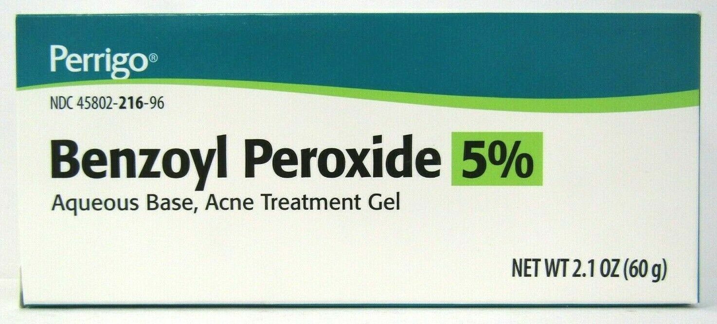 Perrigo Benzoyl Peroxide 5% Acne Gel 2.1 oz (60gm) -Expiration Date 12-2025