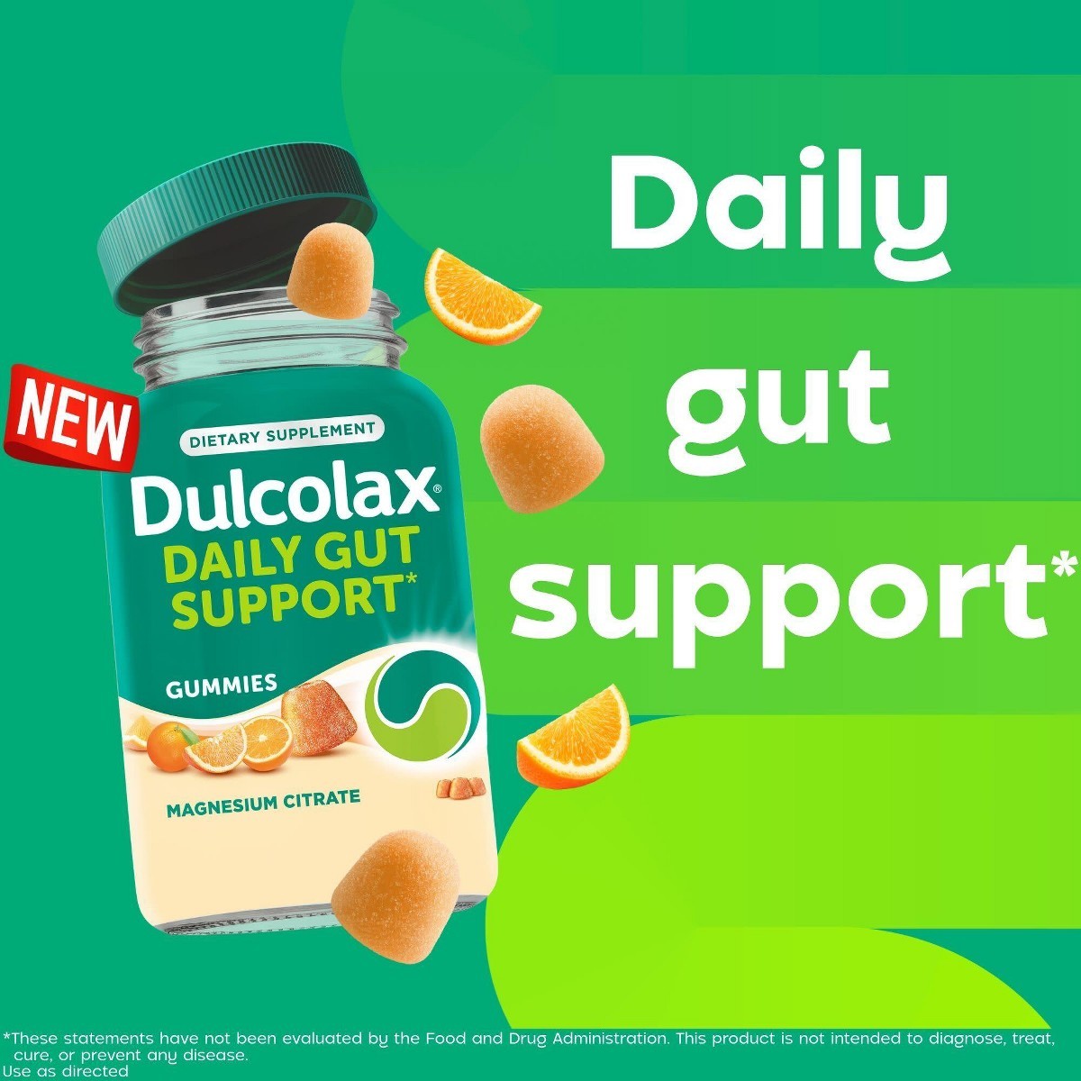 Dulcolax Daily Gut Support Gummies – Orange – 60ct