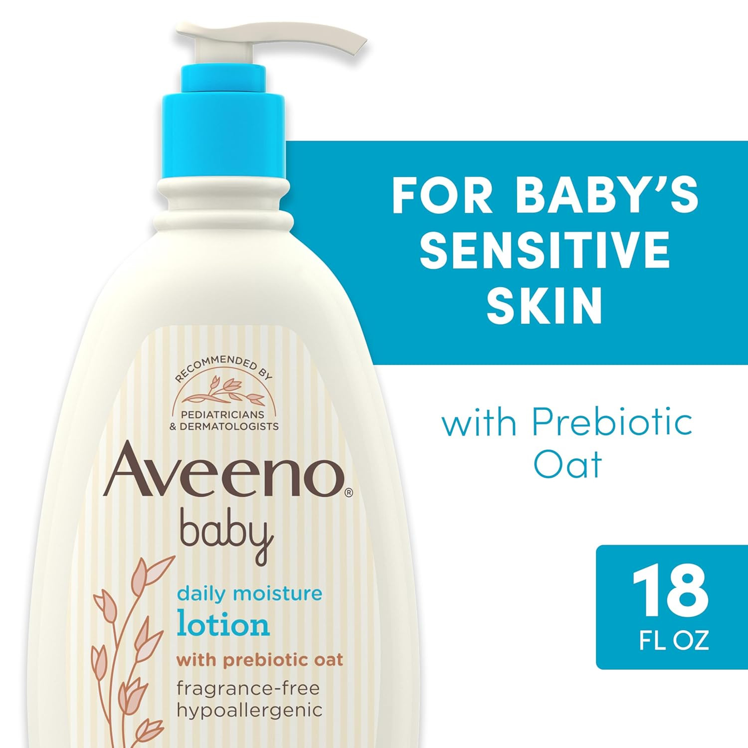 Baby Daily Moisture Body Lotion For Sensitive Skin Hypoallergenic 18 Fl. Oz New