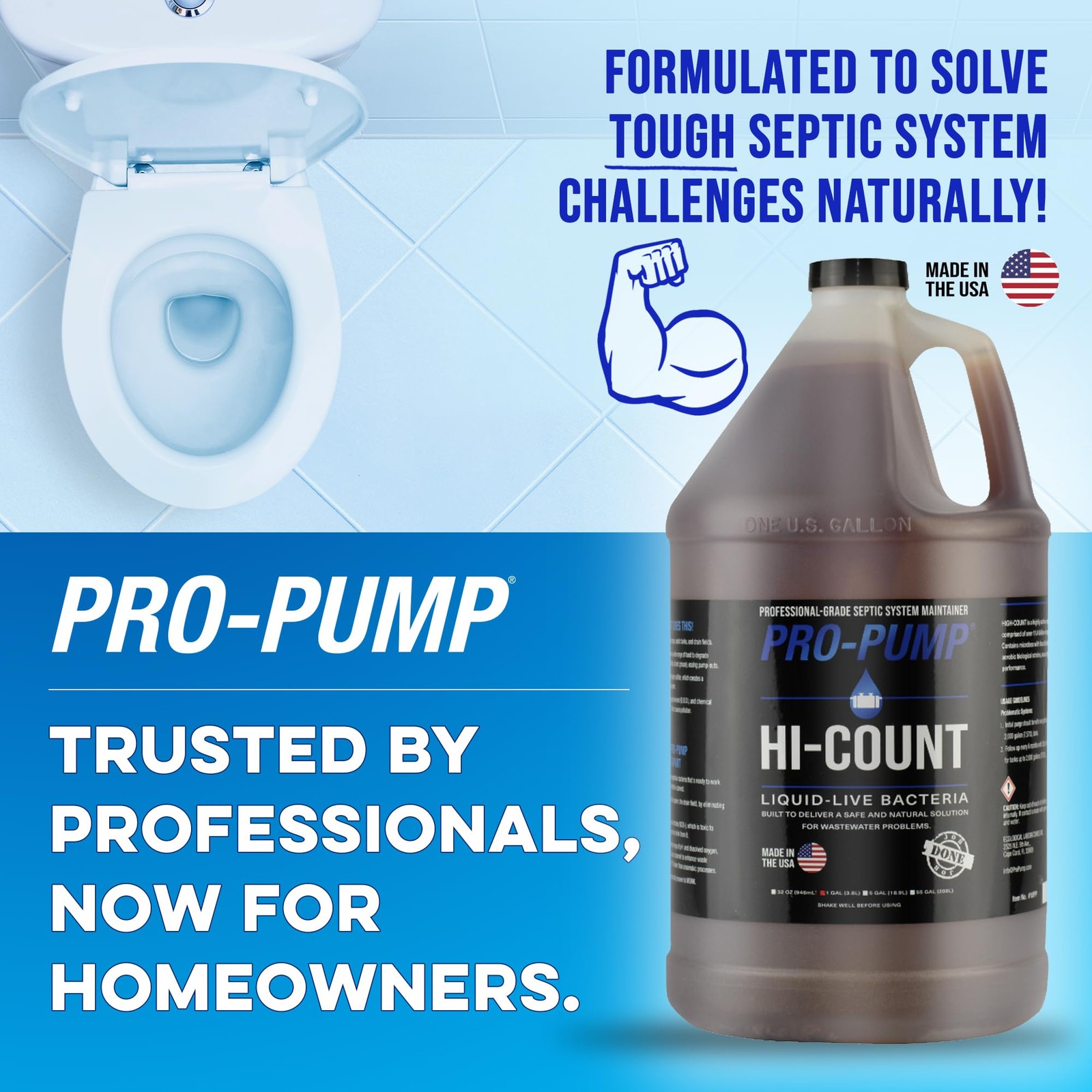 Septic Tank Maintenance Liquid 1 Gallon Professional Grade PRO PUMP