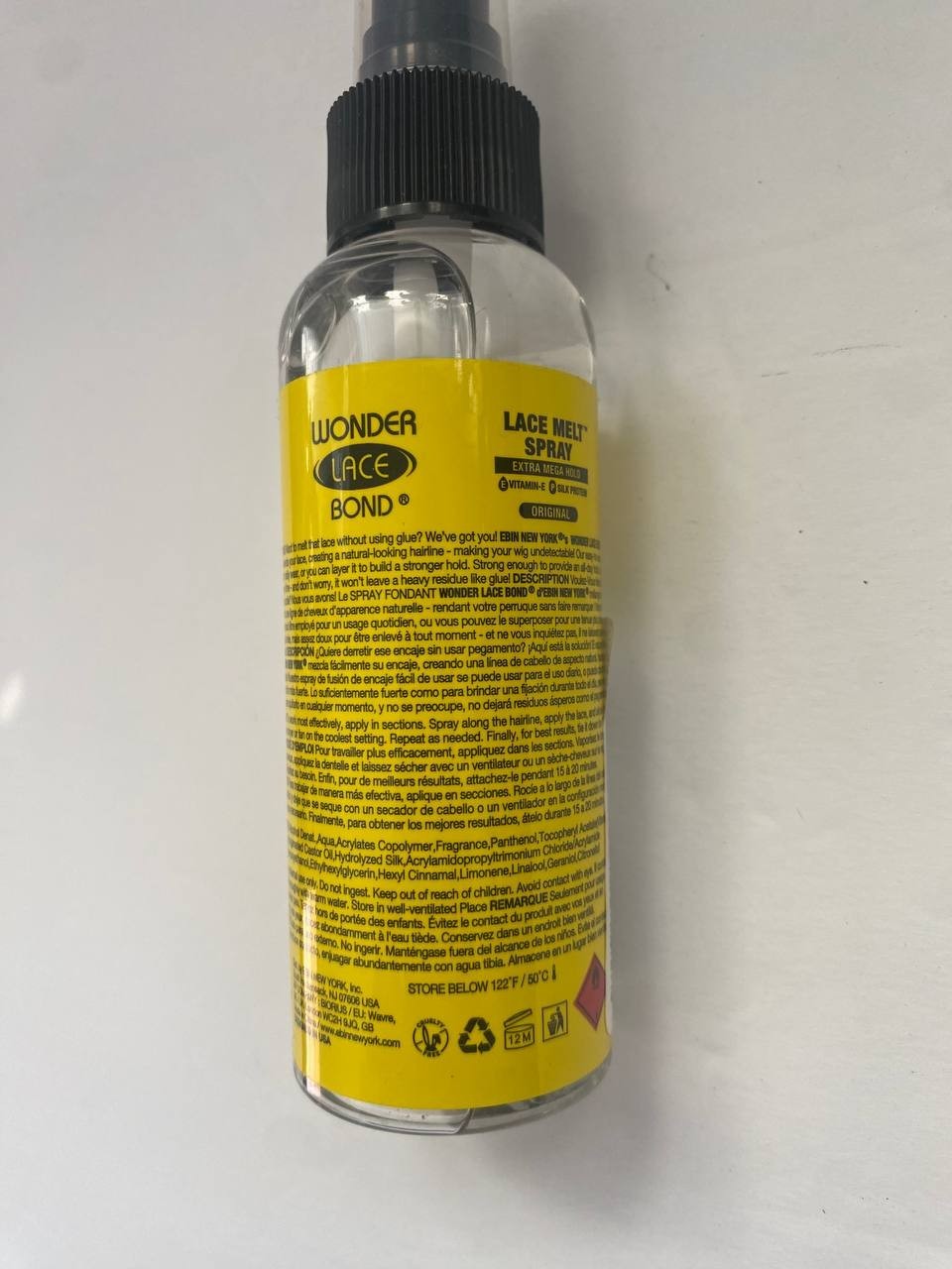 (2) Wonder Lace Bond Melt Spray 3.39 FI Oz Extra Mega Hold Vitam. E Silk Protein