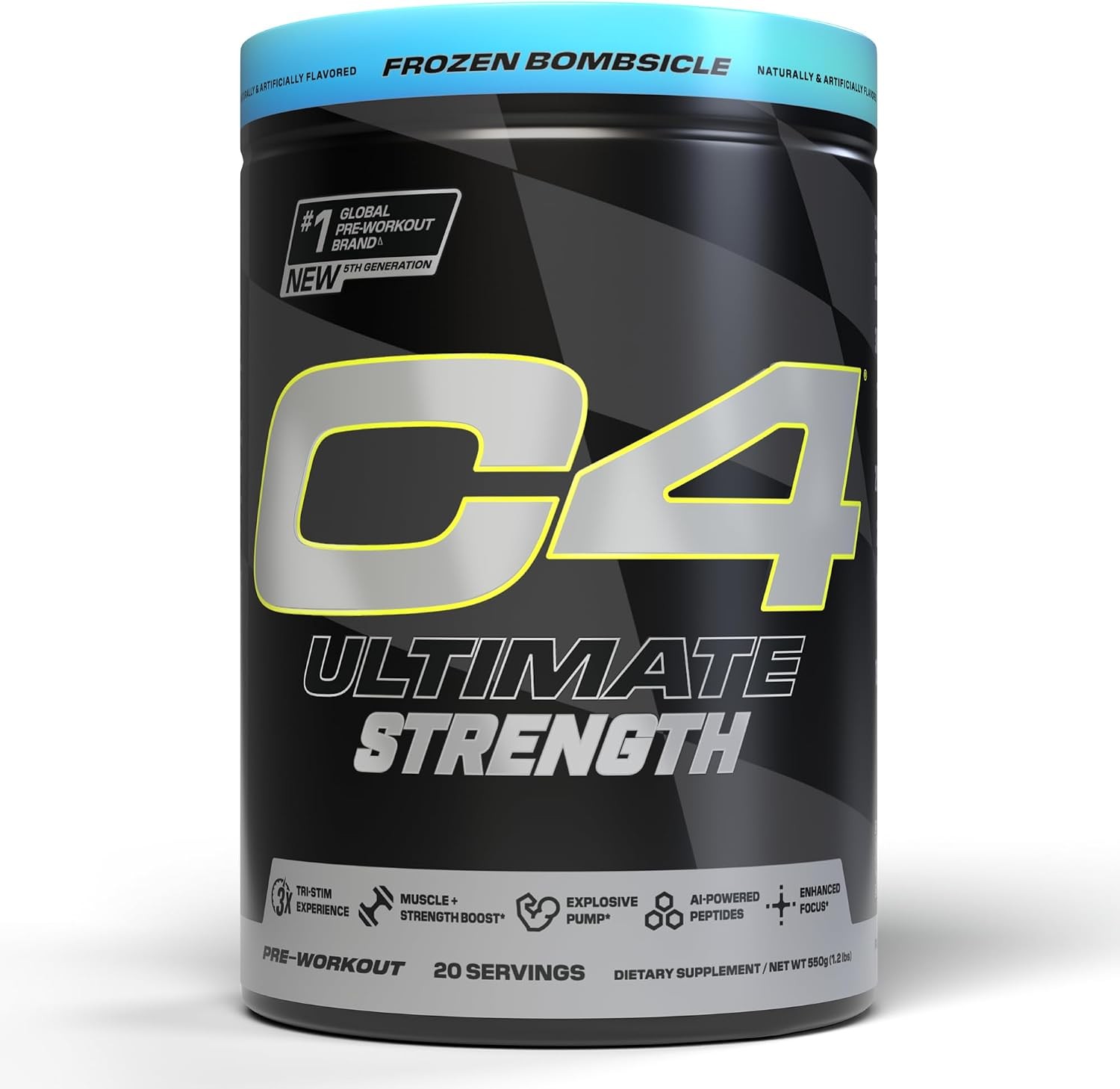 Cellucor C4 Ultimate Strength Pre Workout Powder – Tri-Stim Experience 300mg Caf