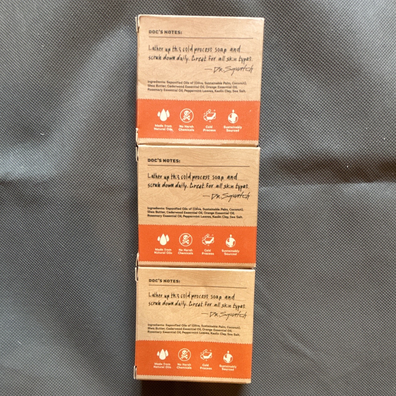 Dr. Squatch Men’s All Natural Cold Process Bar Soap Cedar Citrus 5 oz, 3 Pack