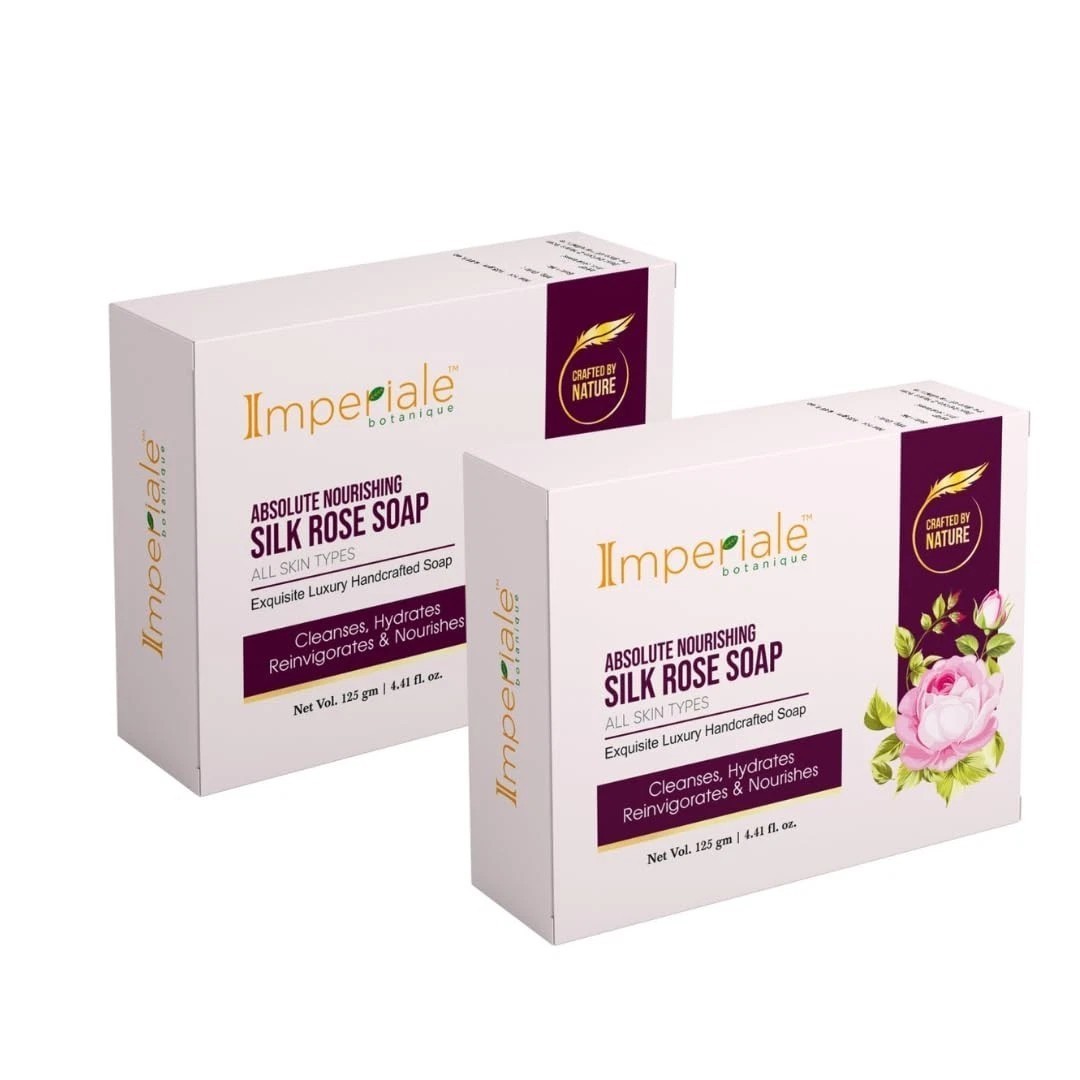 Imperiale Botanique Absolute Nourishing Silk Rose Soap 125gm Each Pack Of 2