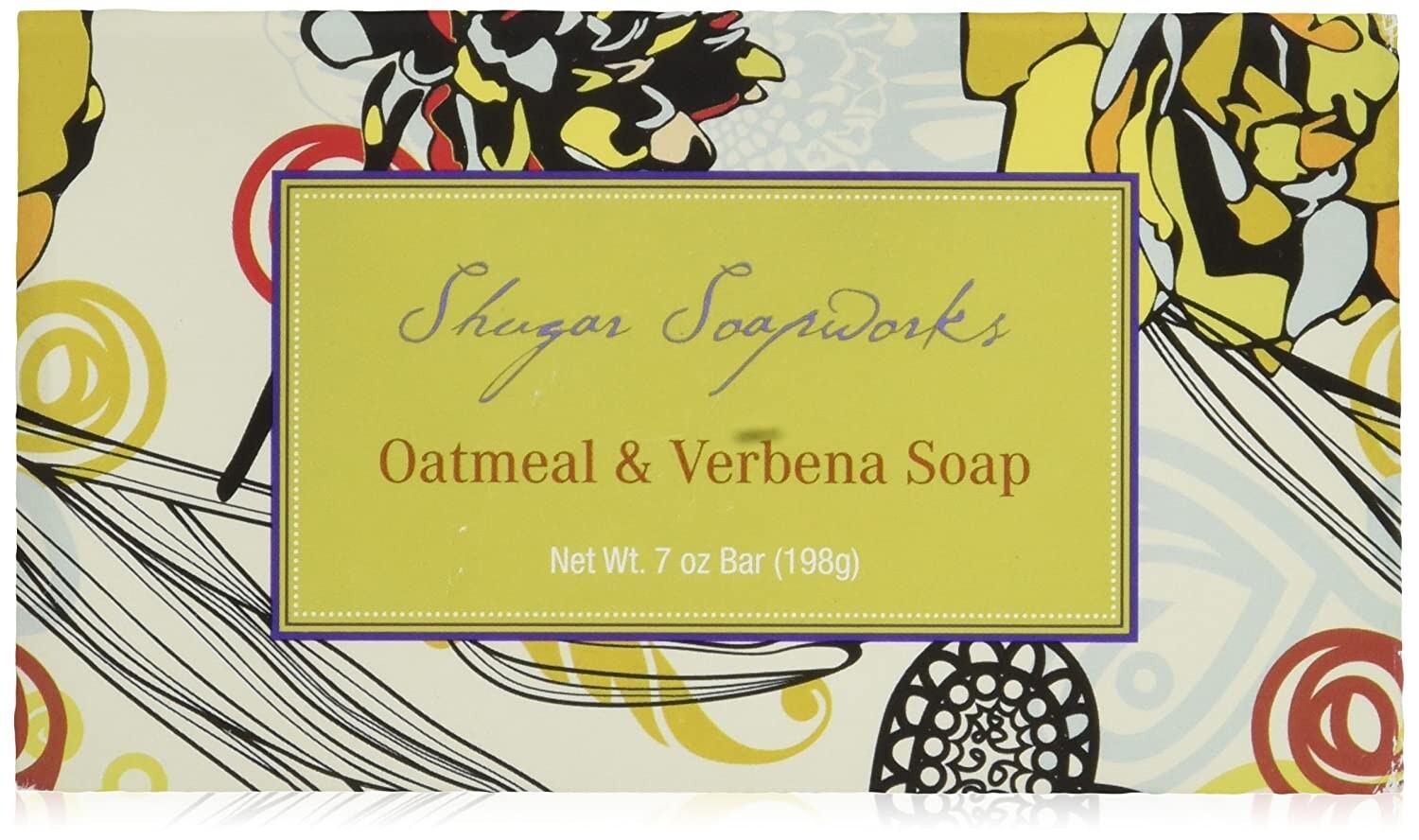 Shugar Soapworks Oatmeal & Verbena 7 Oz Bar Made in USA New Sealed Box Free Ship