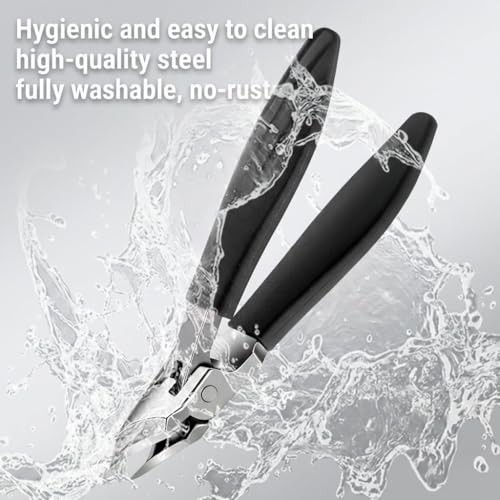 Nail Clippers Set for Seniors Thick Toenails, Ingrown 30° Slanted Eagle black