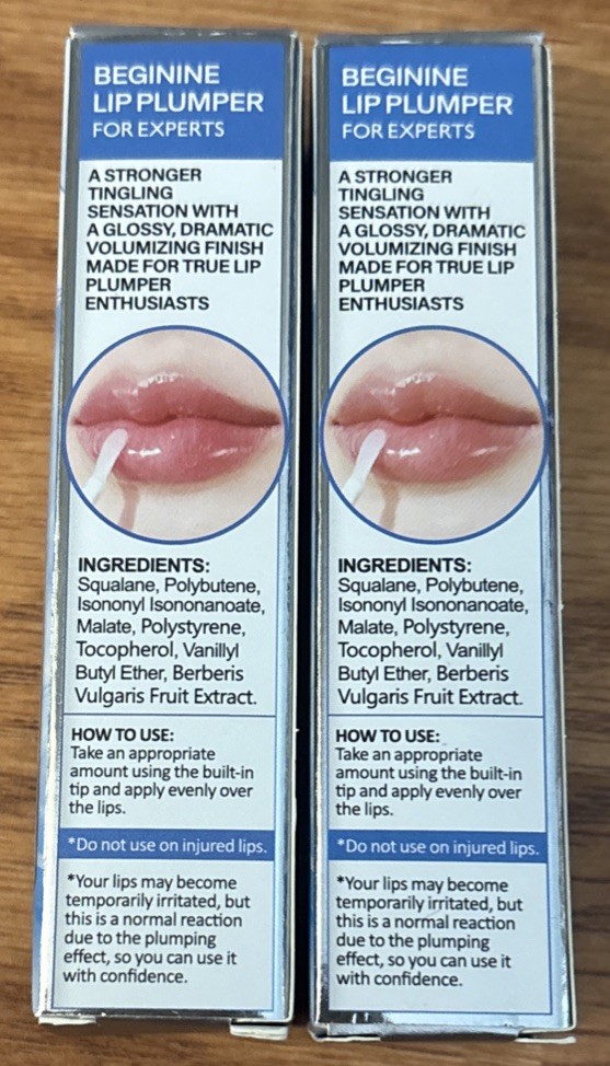 Page Vine Beginner Clear Gloss Lip Plumper Exfoliating Lip Oil Exp 11/2030