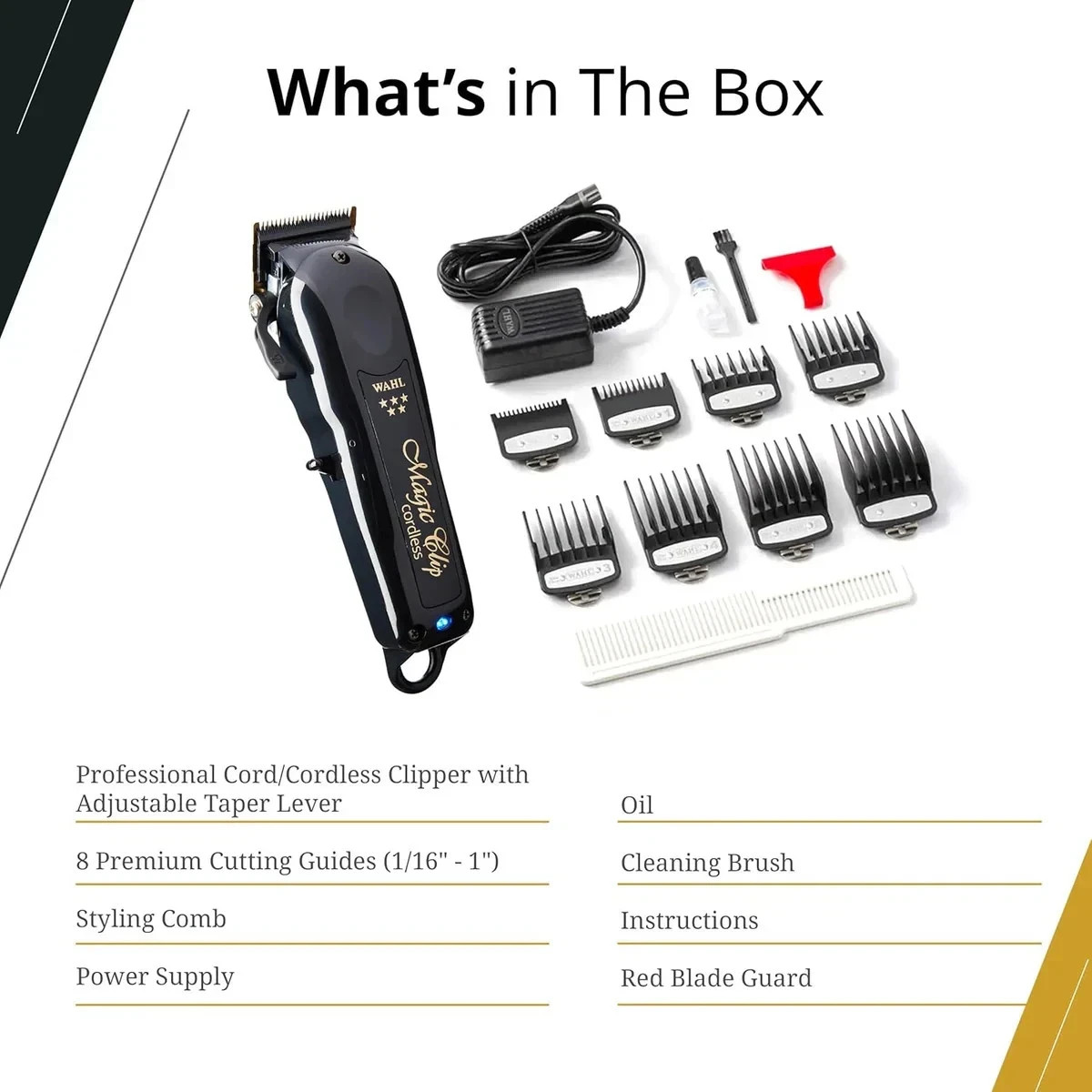 Wahl 5 Star Cordless Black Magic Clip Clipper- BRAND NEW | 3026432