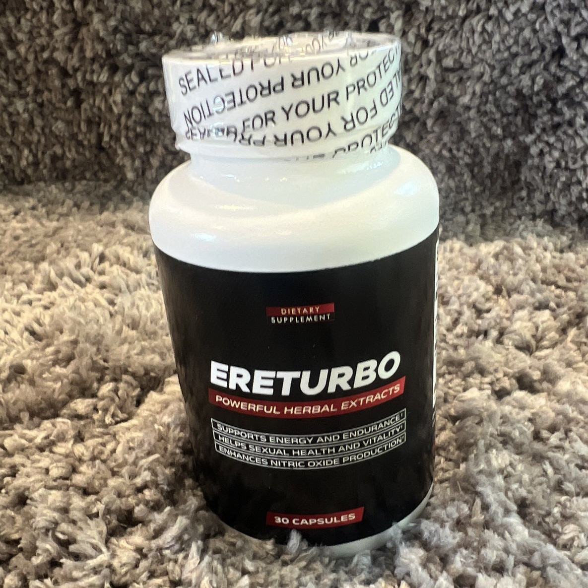ERETURBO Men’s Health Energy Support Dietary Supplement 30 Capsules Exp 10/2028