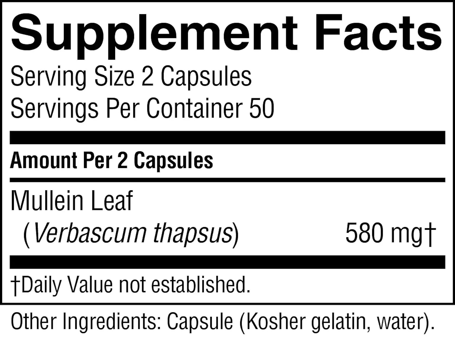 [ 2 Pack ] Nature’s Sunshine Mullein 100 Capsules EXP 10/2028