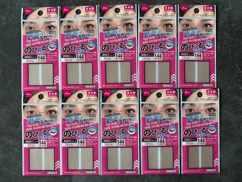 10 Packs DAISO Japan Eyelid Tape Nobiru Slim Type 1440 Pcs Invisible Double Eye