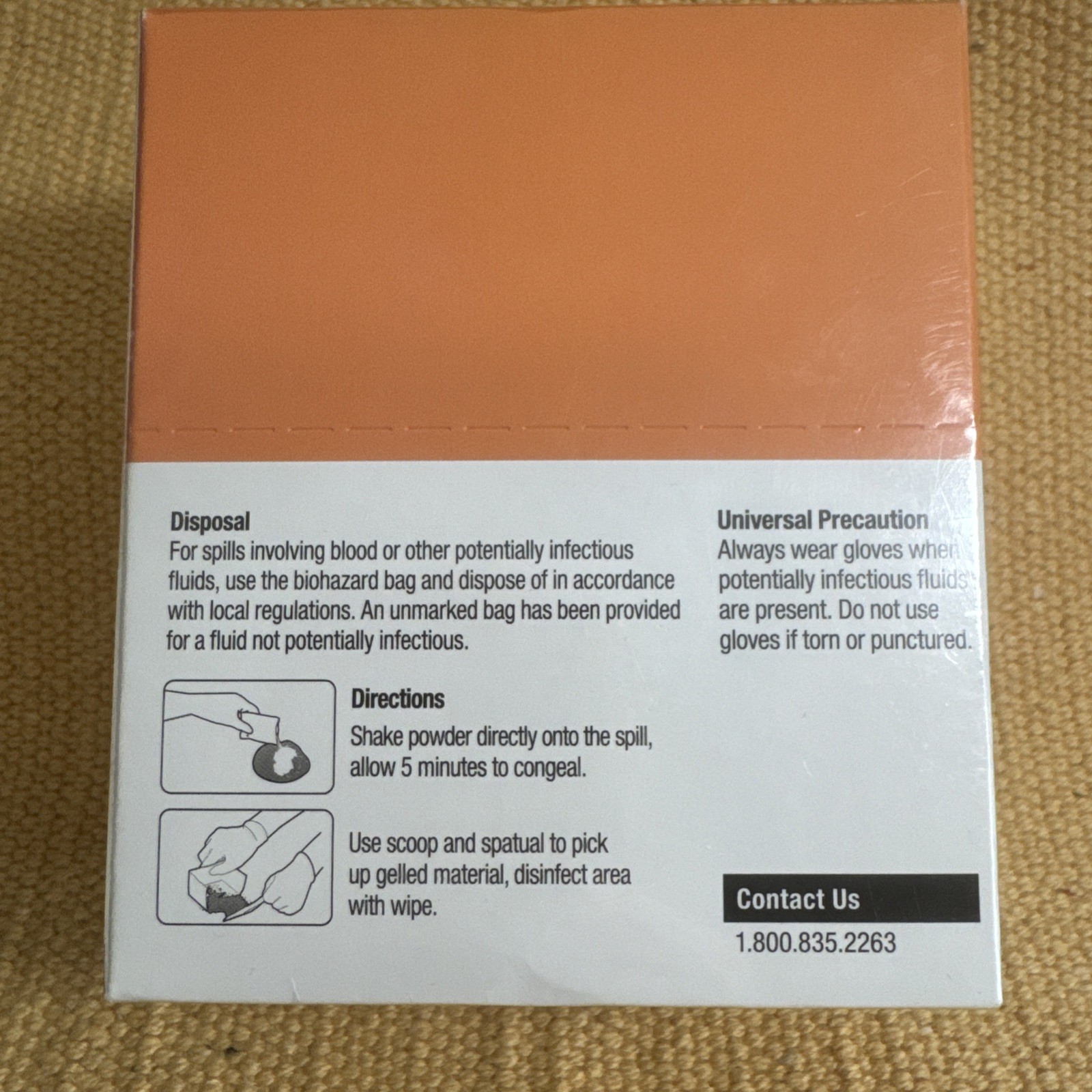NIB Pac Kit Body Fluid Spill Clean Up Pack First Aid Supplies MS-89276