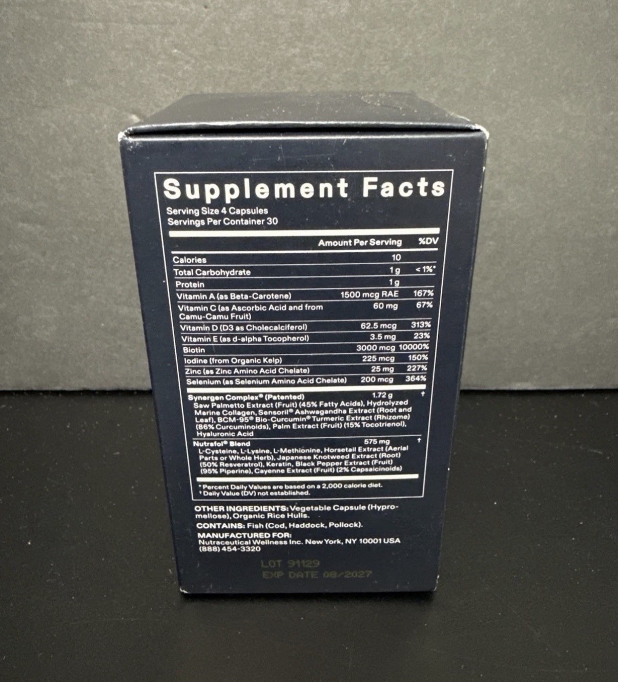 NUTRAFOL Men Hair Growth Nutraceutical 120 Capsules NEW – EXP 09/27