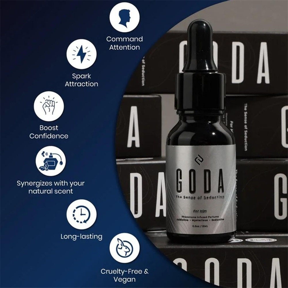 2x GODA For Him Pheromones Cologne for Men Infused with Real Pheromones 0.5oz