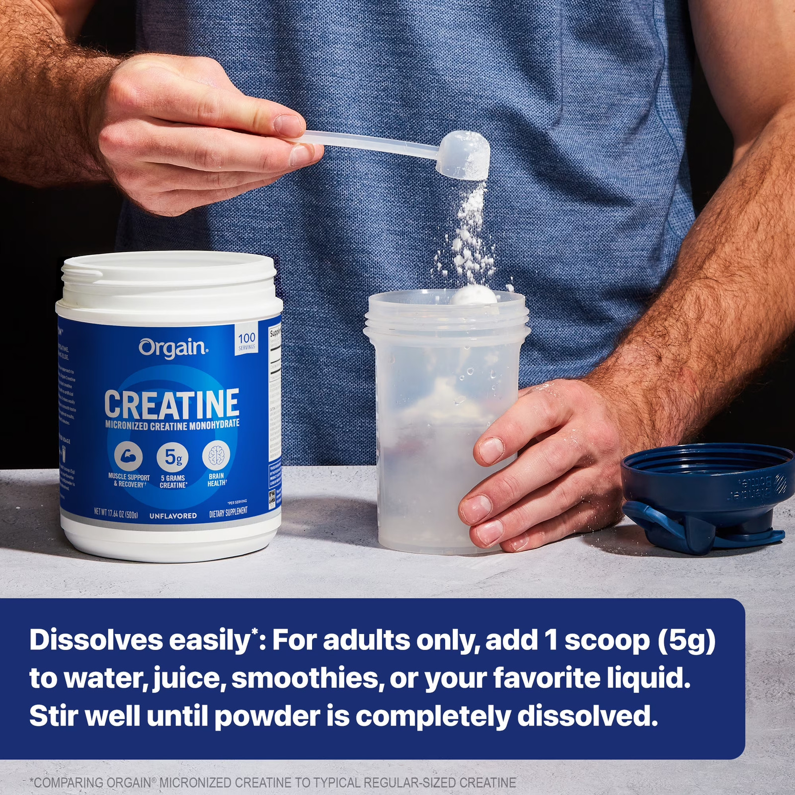 Orgain Creatine Monohydrate Micronized Powder Unflavored 17.64 oz