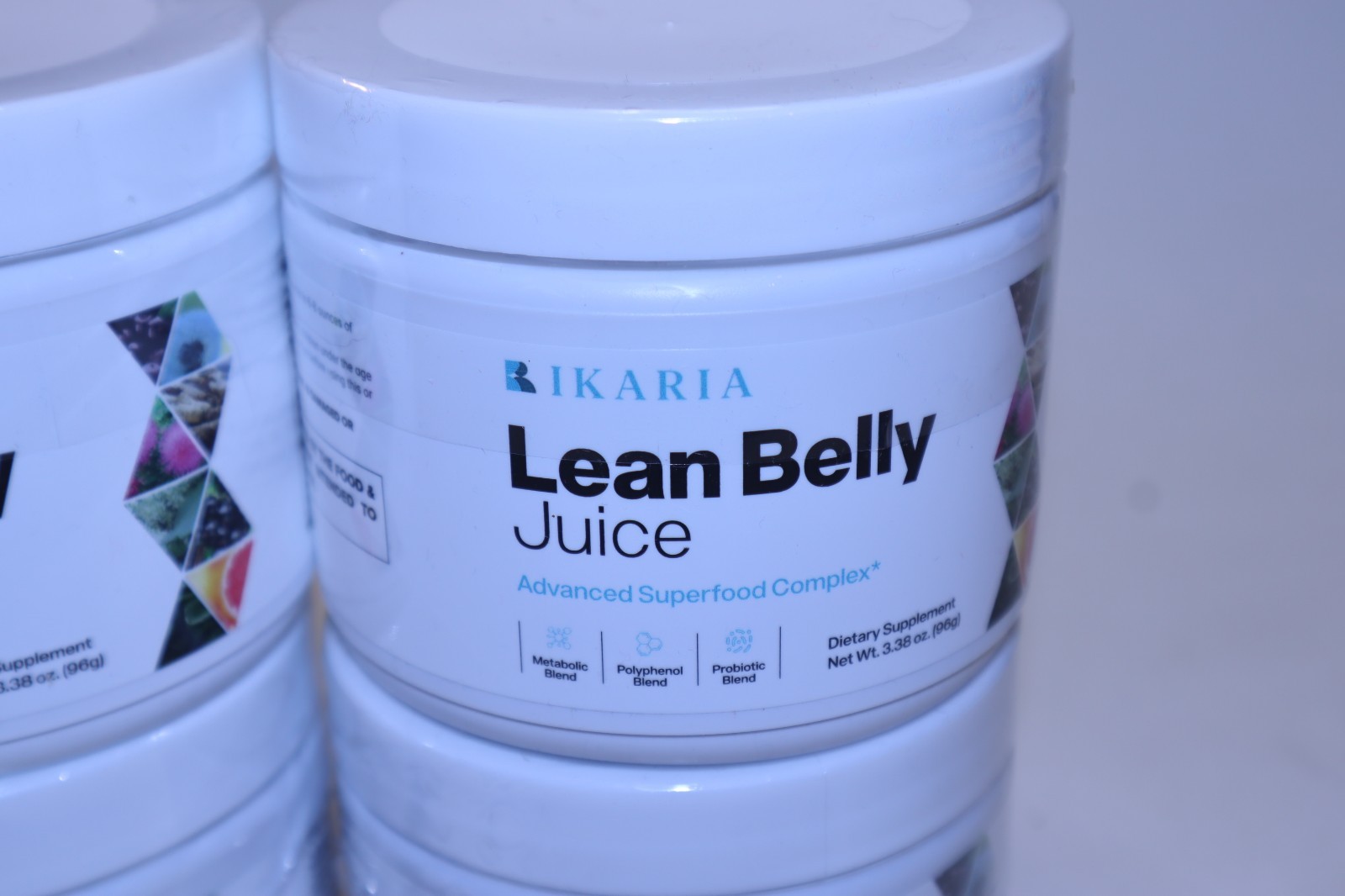 Lot of 4 Ikaria Lean Belly Juice Powder Dietary Supplement 3.38oz Sealed 08/2024