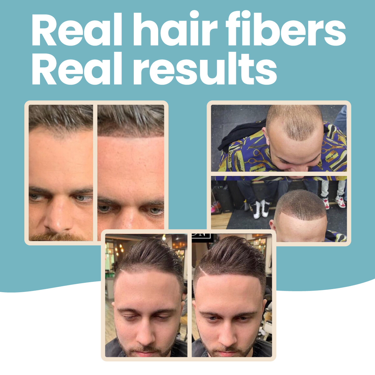 Hair Fibers for Bald Spots Receding Hairline by HAIR ILLUSION- Hair Thickening
