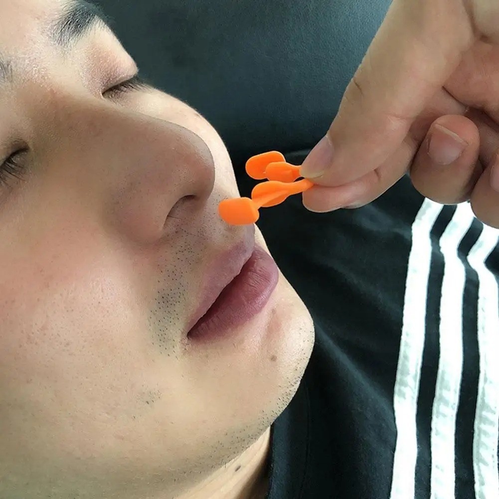 2Pc Silicone Anti Snoring Nose Clip Nasal Dilator Sleep Aid Breathing Device