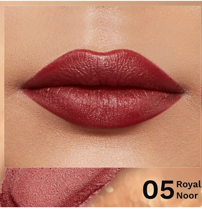 Maroon Frosted Shimmer Lipstick Luminous Bullet Lipstick