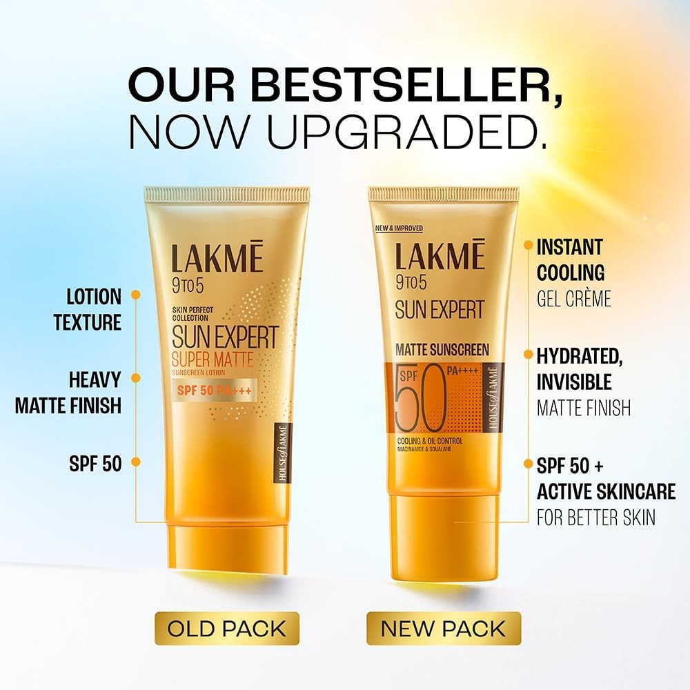 Lakme SPF 50 PA++++ Sunscreen Lotion for Bright Skin | In Vivo Tested | UVA UVB