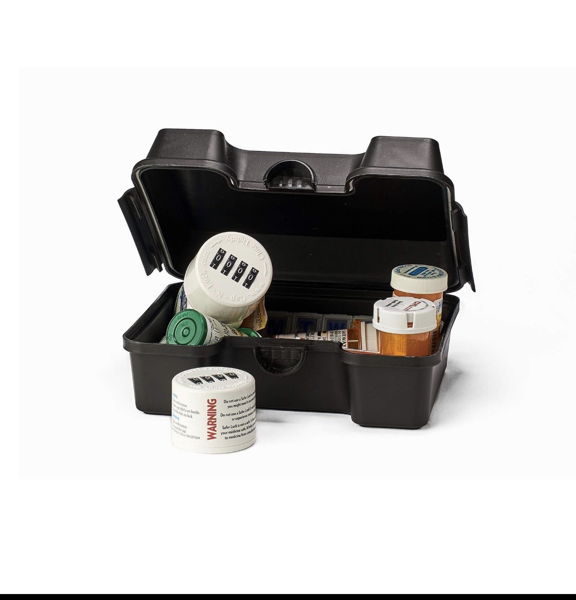 Safer Lock Box Secure Medicine Box with 4-Digit Combination Lock
