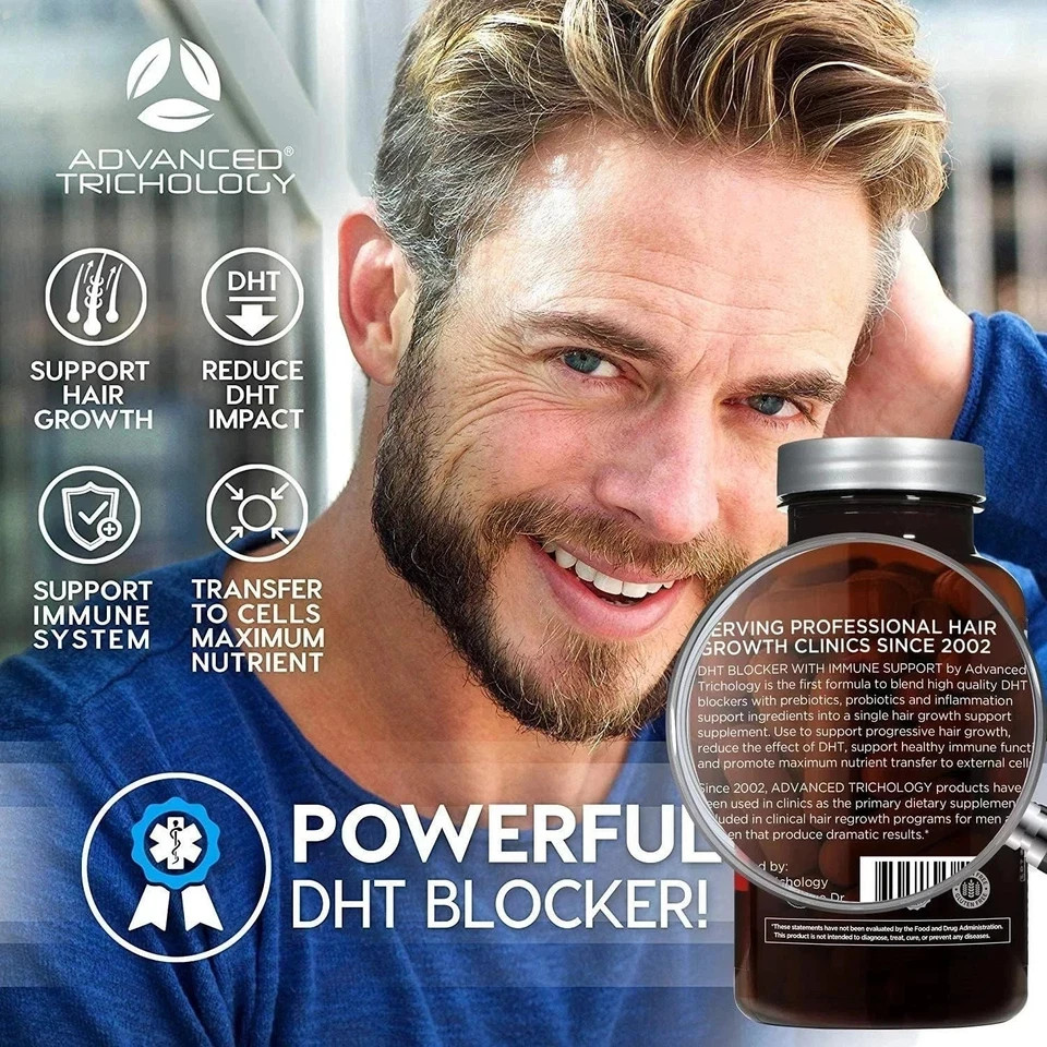 Advanced Trichology DHT Blocker – Hair Growth Supplement – 120 Capsules