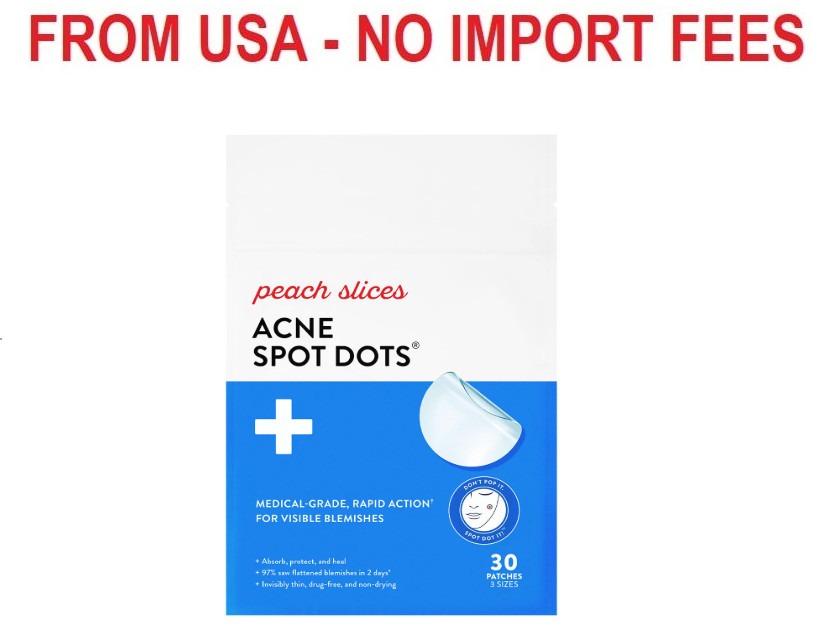 Peach Slices – Acne Spot Dots (30 ct) – Hydrocolloid Pimple Patches for Face – A