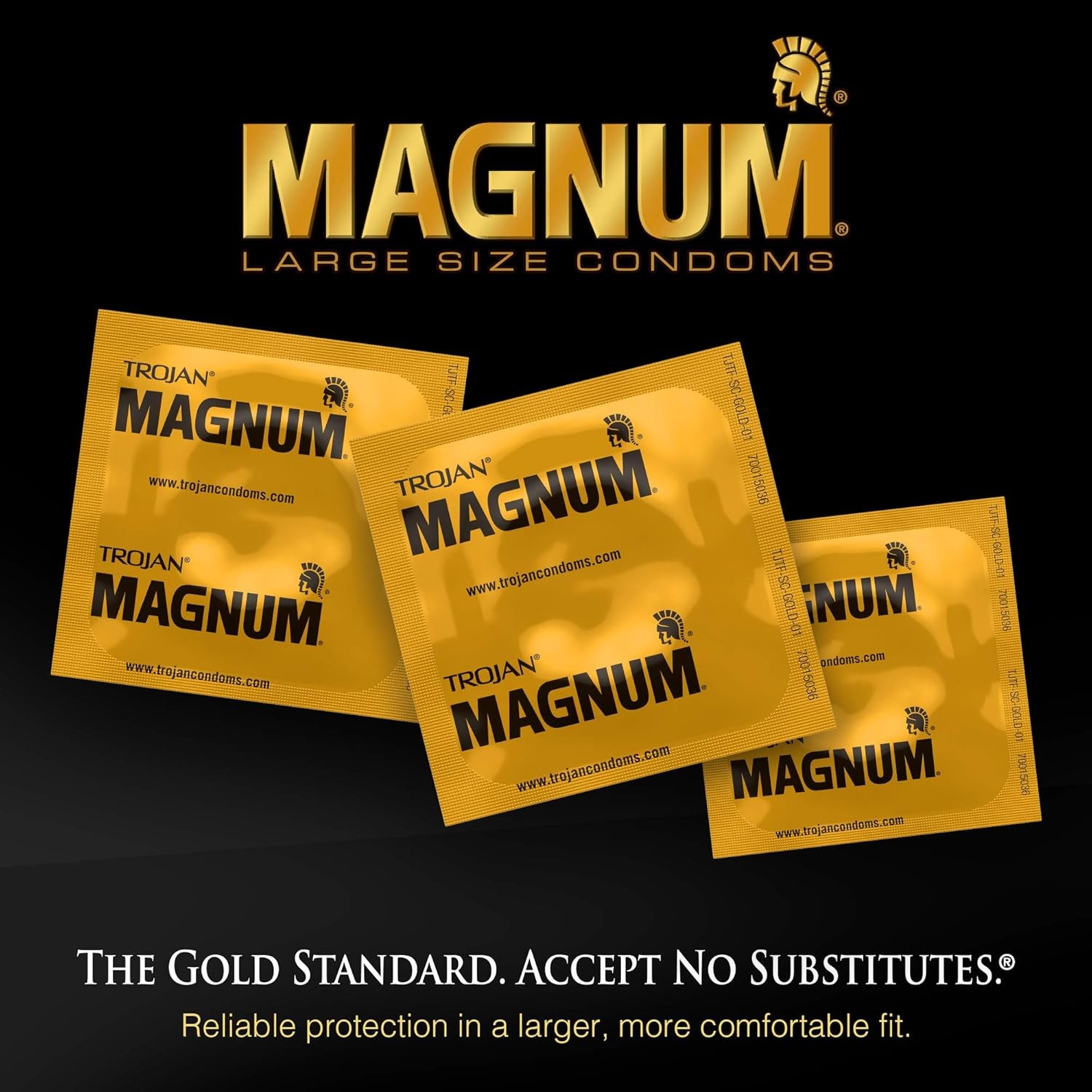 Trojan Magnum Thin Condoms Large Size Lubricated Latex 12 Count NEW