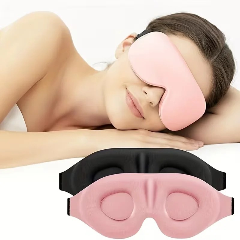3D Travel Silk Eye Mask Sleeping Soft Padded Shade Cover Rest Relax Blindfold US