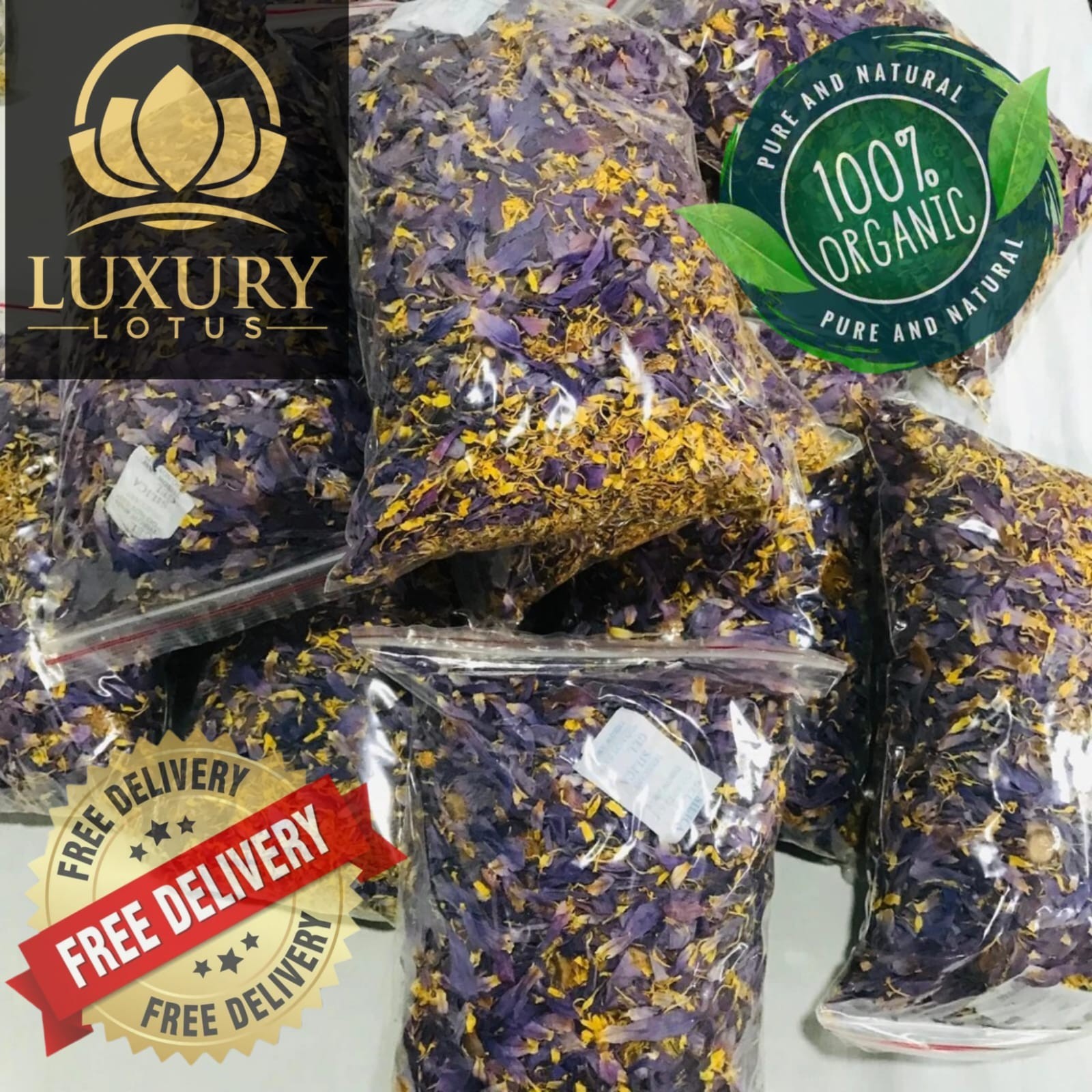 Blue Lotus |Nymphaea Caerulea| 100% Organic Herbal Hand Picked Pure Flowers Tea!