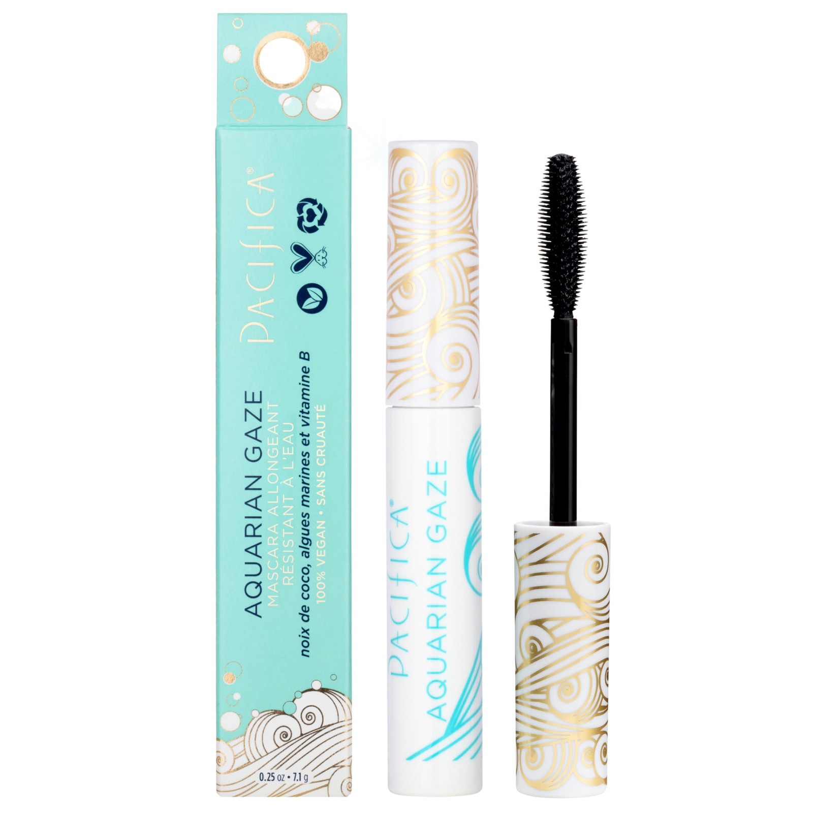 Pacifica Aquarian Gaze Mascara – Abyss 0.25 Ounce (Pack of 1), (Black)