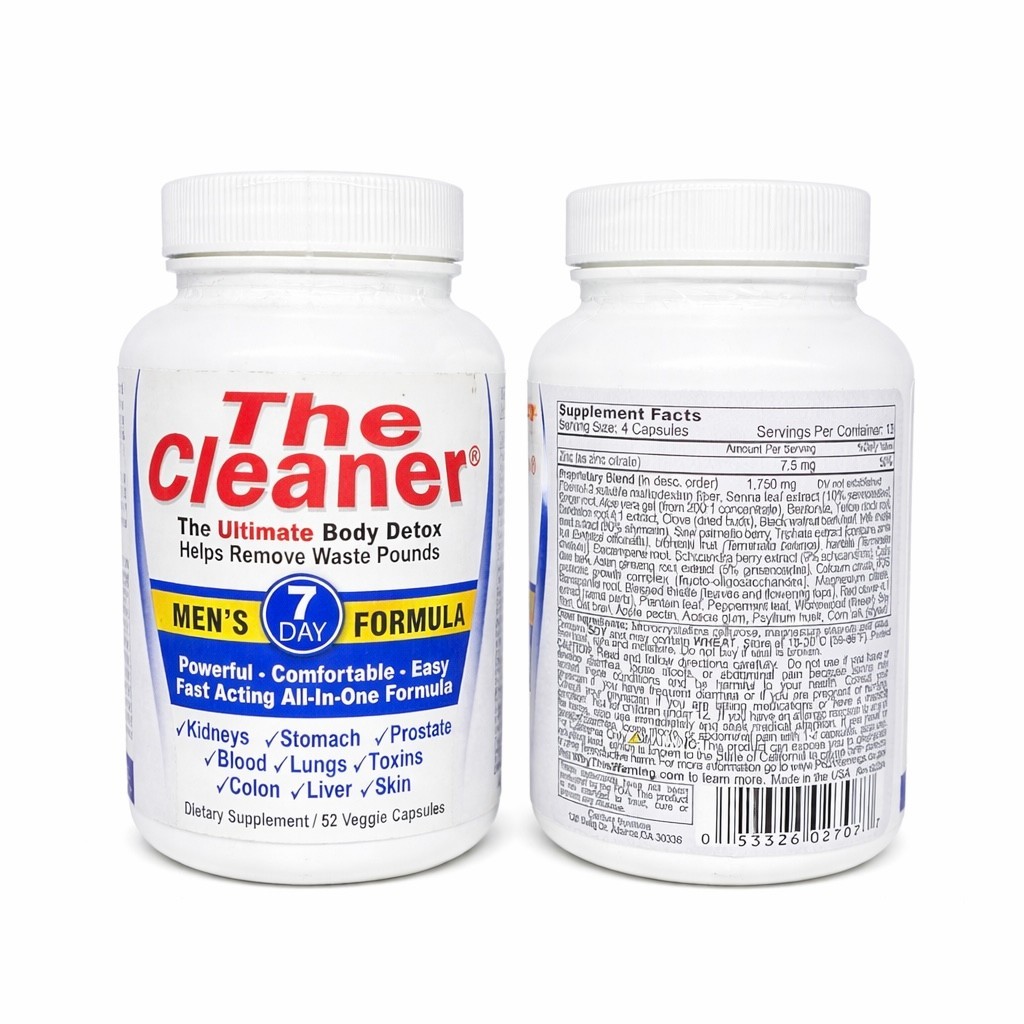 Century Systems The Cleaner Detox, Men’s 7-Day Formula, 52 Vegetarian Capsules