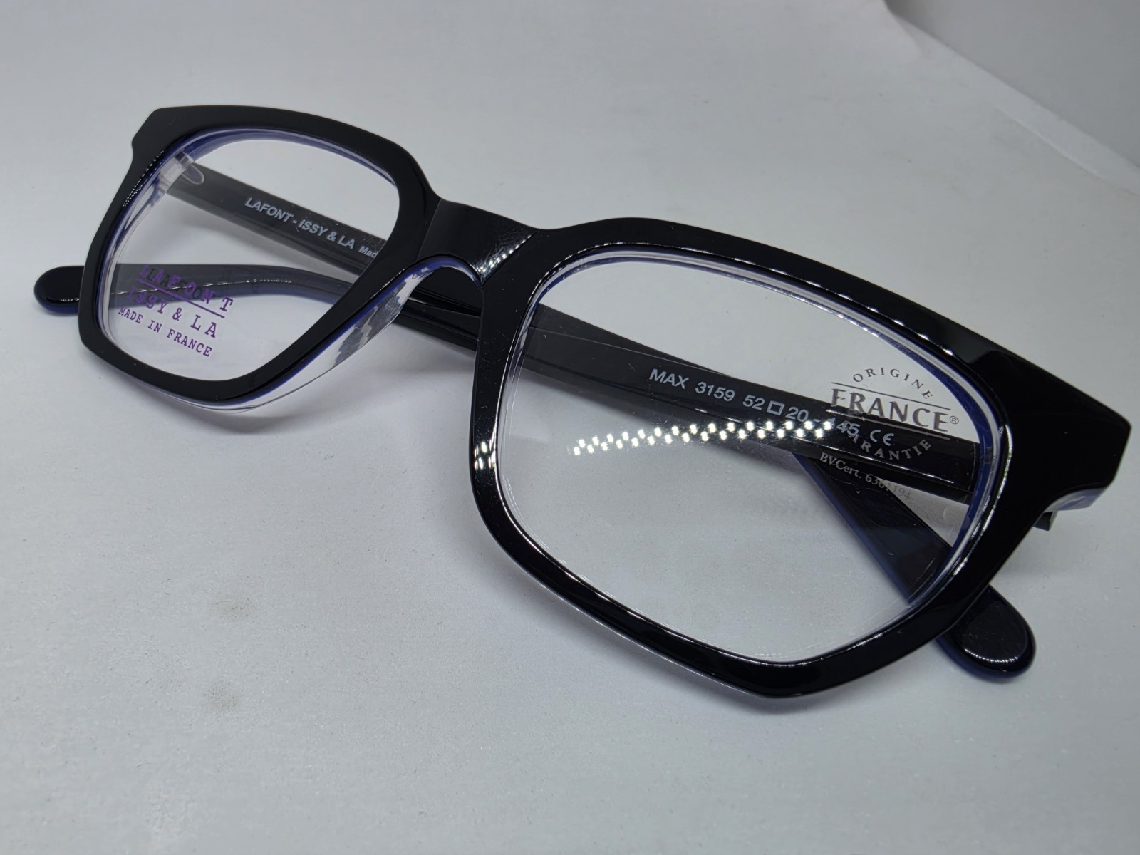 JEAN LAFONT PARIS MAX 3159 BLACK BLUE EYEGLASSES NEW AUTHENTIC FRANCE