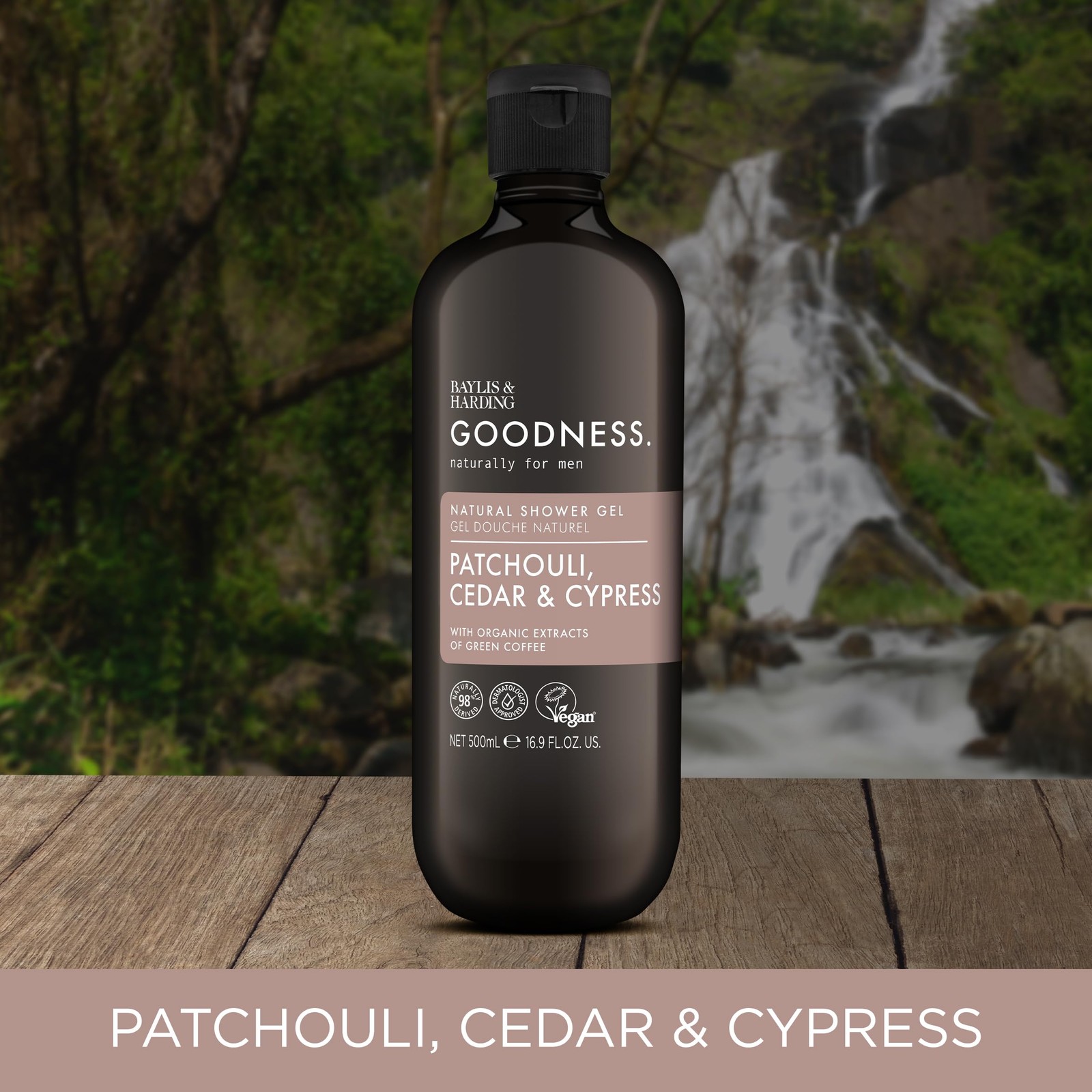 & Goodness Mens Patchouli Natural Body Wash 16.9 Fl. Oz Pack Of