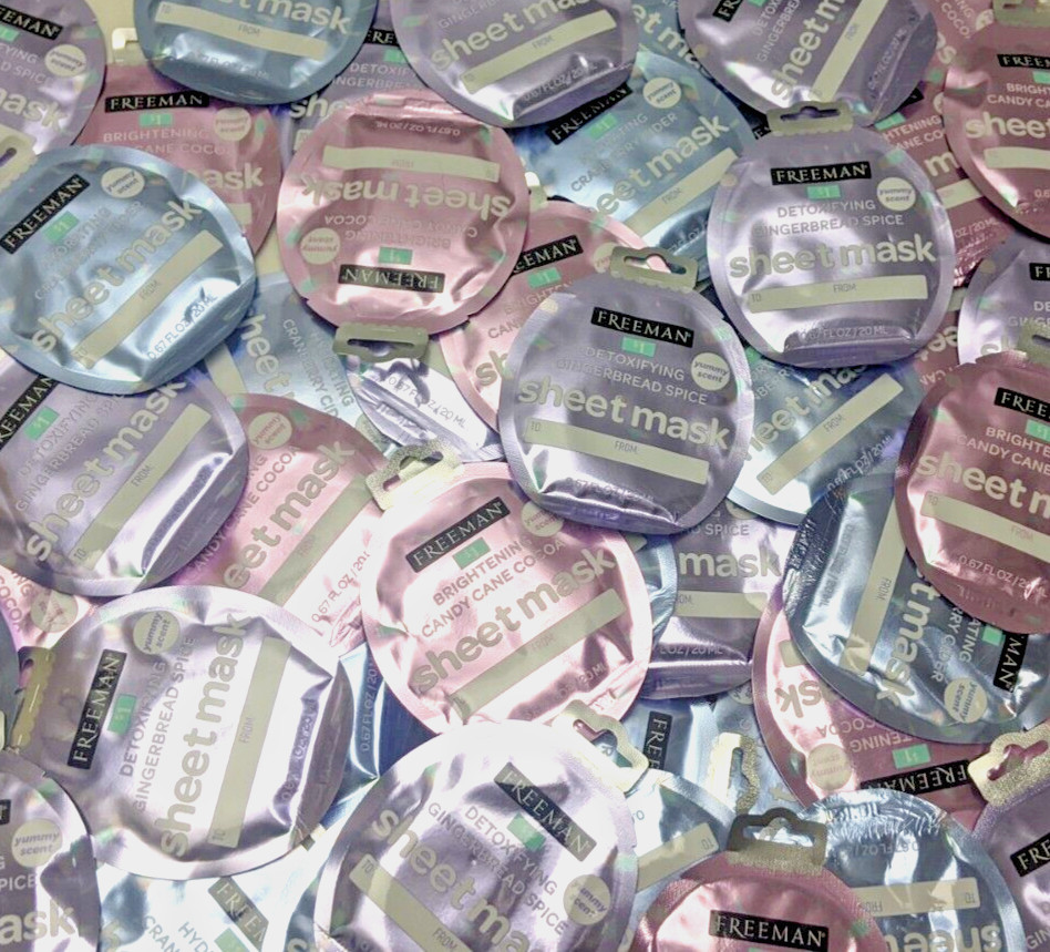 36 Christmas Face Masks Bulk Set – Glow Facial Skincare, Detox, Hydration, Gifts