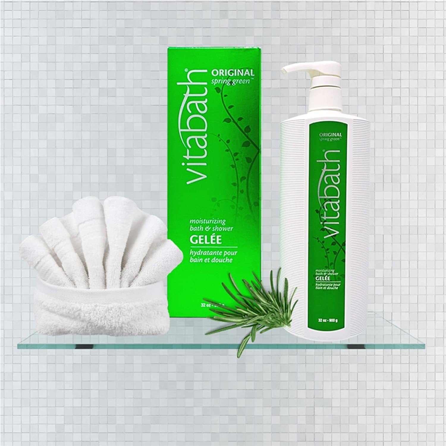 Vitabath Original Spring Green Moisturizing Bath & Shower Gelée Wash 32 oz