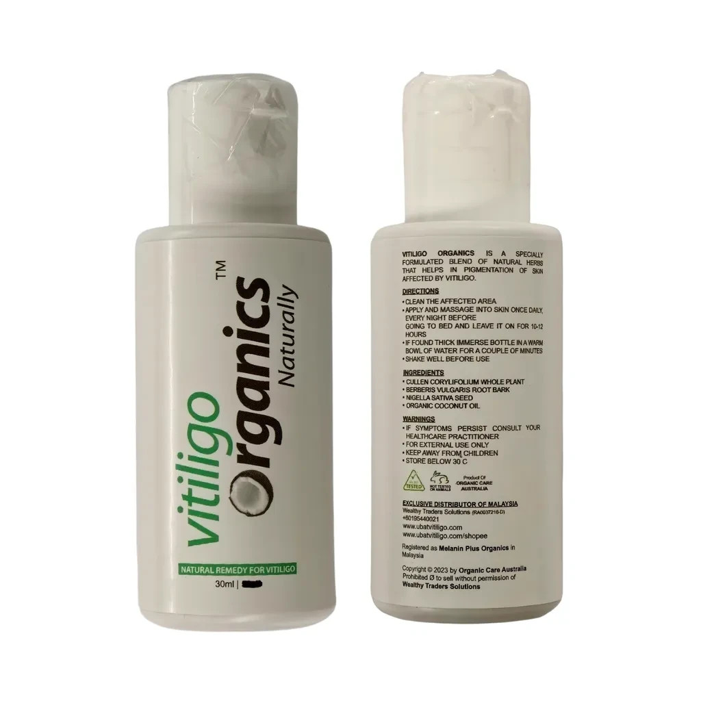 1x Vitiligo Organics Naturally 30ml for White Spots Skin Repair RePigmentation