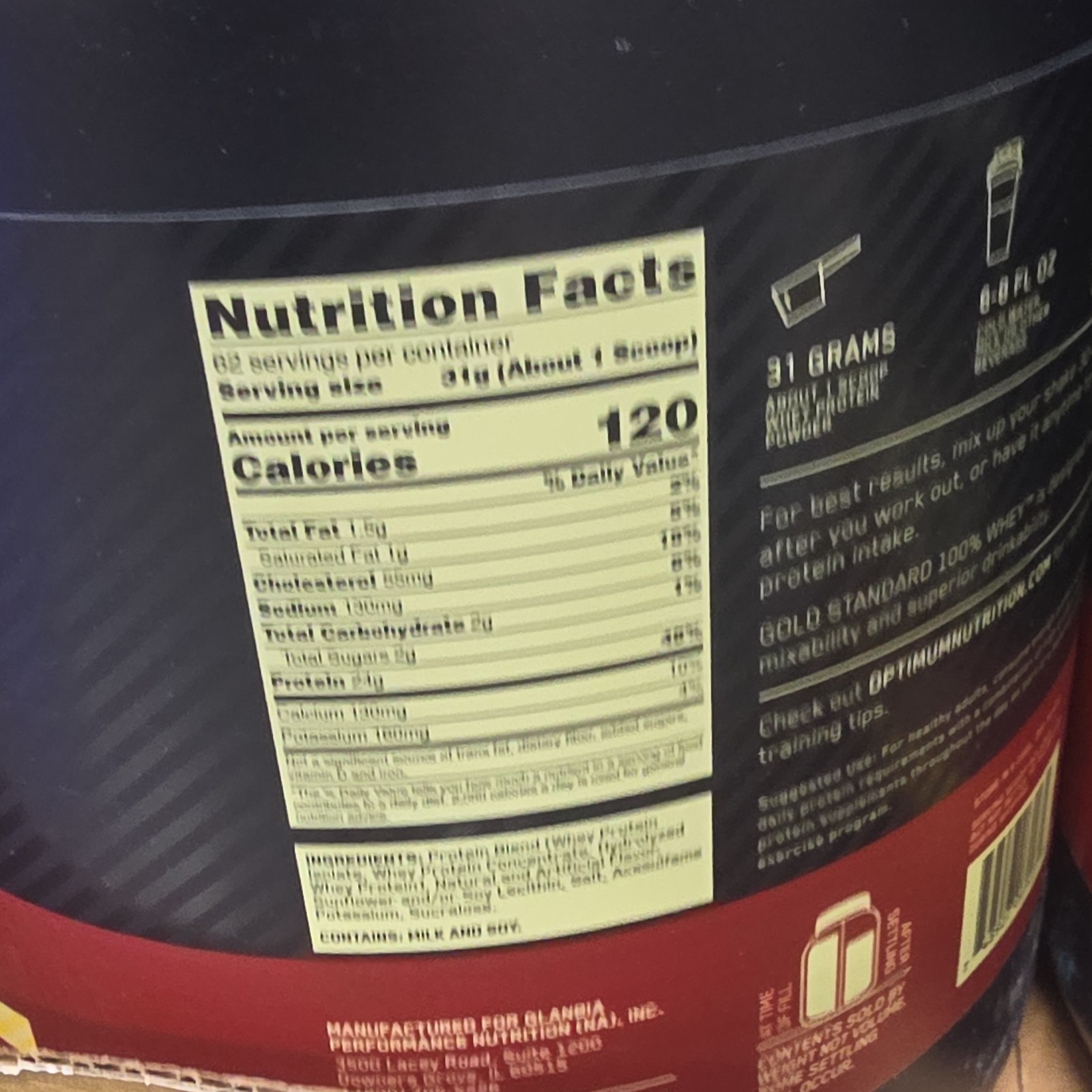 Optimum Nutrition Gold Standard 100% Whey Powder French Vanilla Creme 32g
