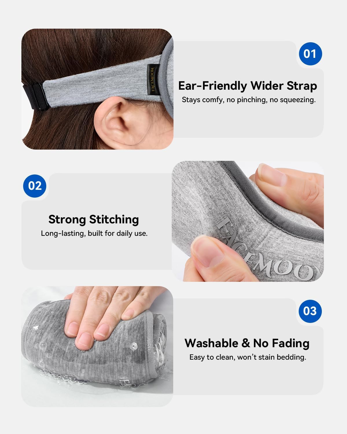 Weighted Eye Mask for Sleeping – 3D Blackout Sleep Mask for Women Men, Zero Eye