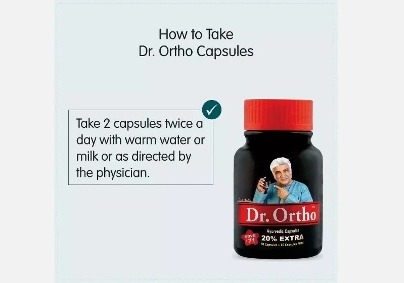 (Set of 2) Dr.Ortho 100% Ayurvedic Capsules 60 Capsules For Pain Relife