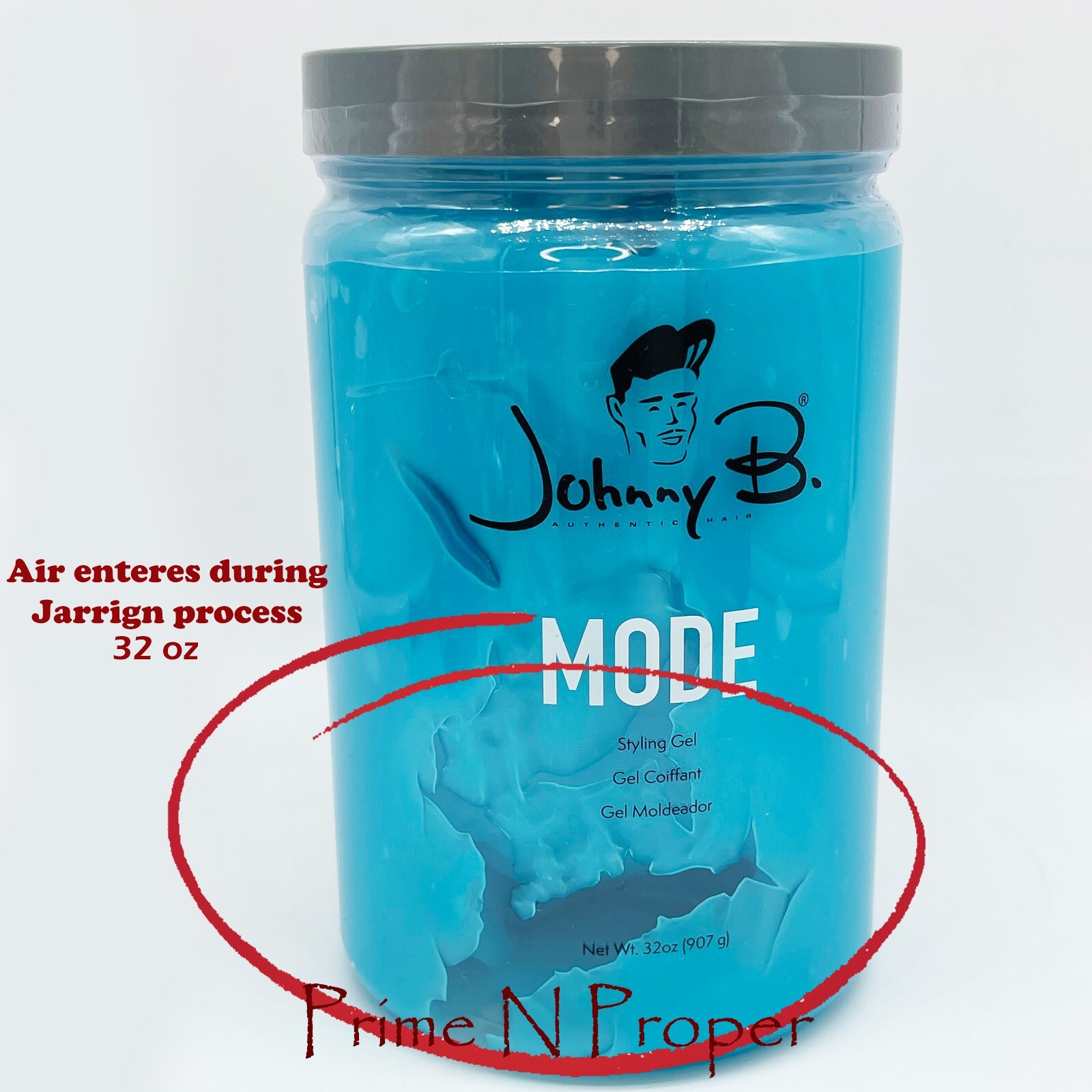 Johnny B Mode Hair Styling Gel, 32oz, Medium Hold Unisex Wet Look New Sealed
