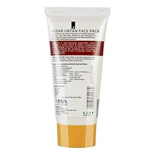 Kesar (saffron) Ubtan Face Pack- 50gm | Improves Complexion & Skin Health (2x)