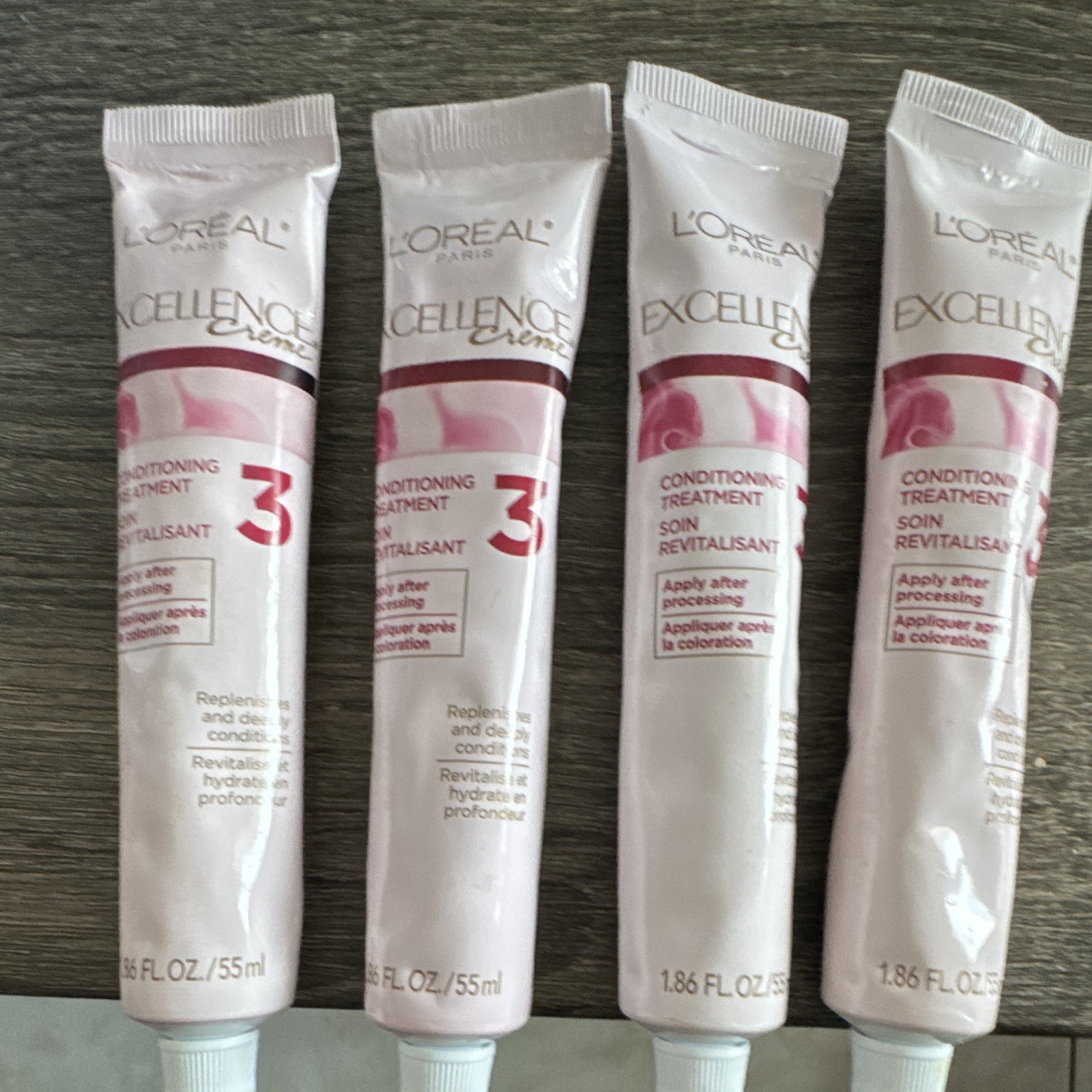 L’Oréal Paris Excellence Crème Conditioning Treatment 1.86 fl oz/55 ml Lot of 4