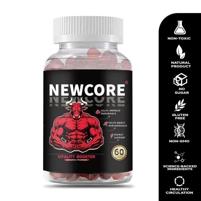 3 Pack Newcore Male Performance Gummies, New Core Max Formula (3 Month Supply)
