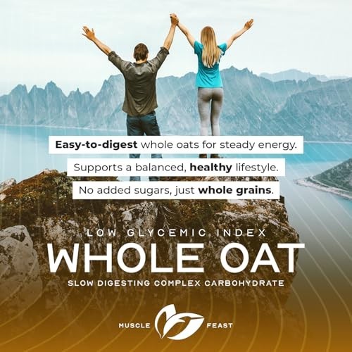 All-Natural Whole Oat Powder – Non-GMO Vegan Complex Carb Fiber, 8lb – Steady En
