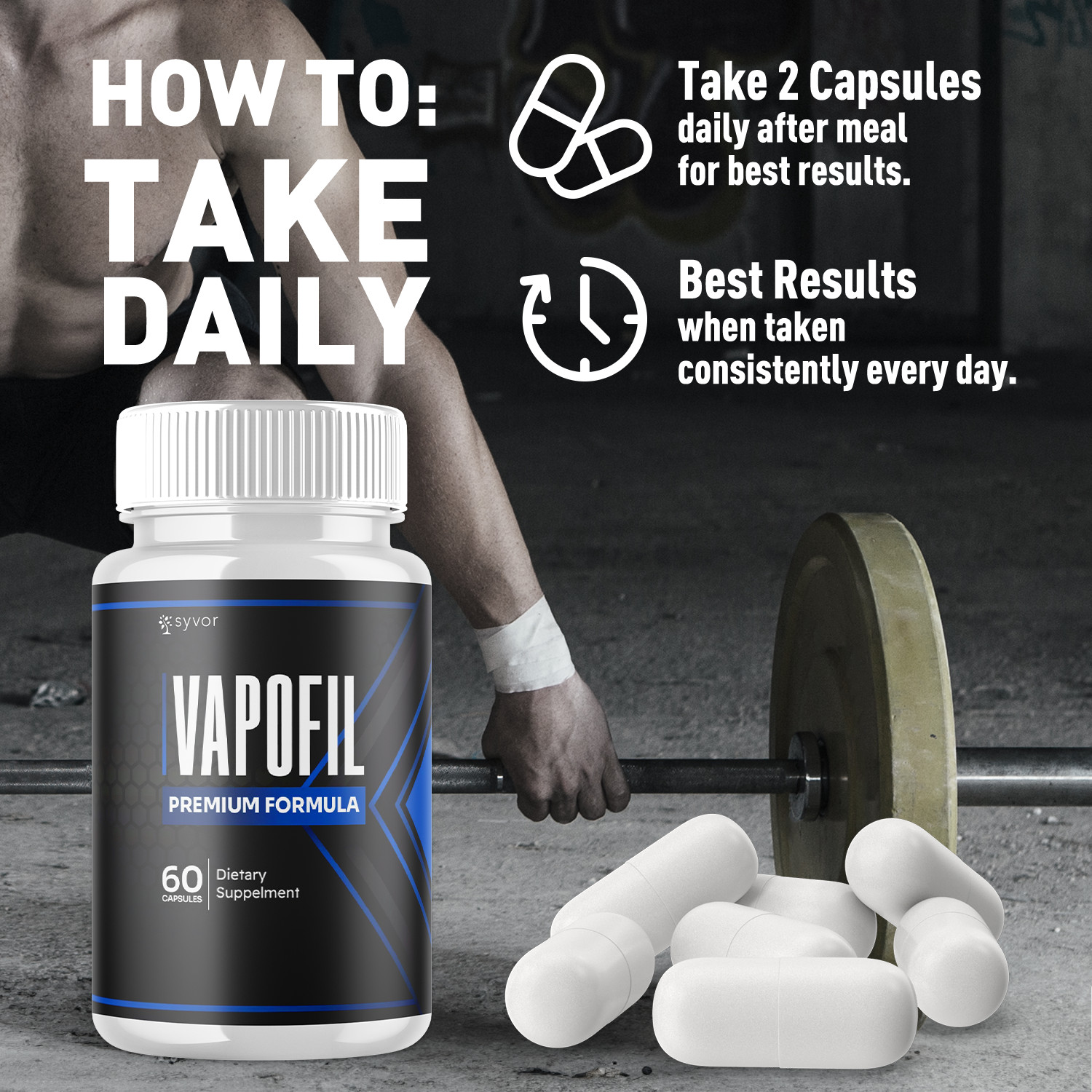 (2 Pack) Vapofil Advanced Male Pills Vapo Fil Formula Supplement 120 Capsules